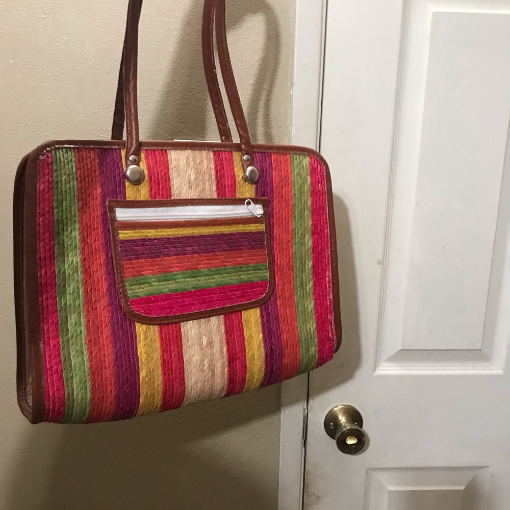 Colorful woven purse